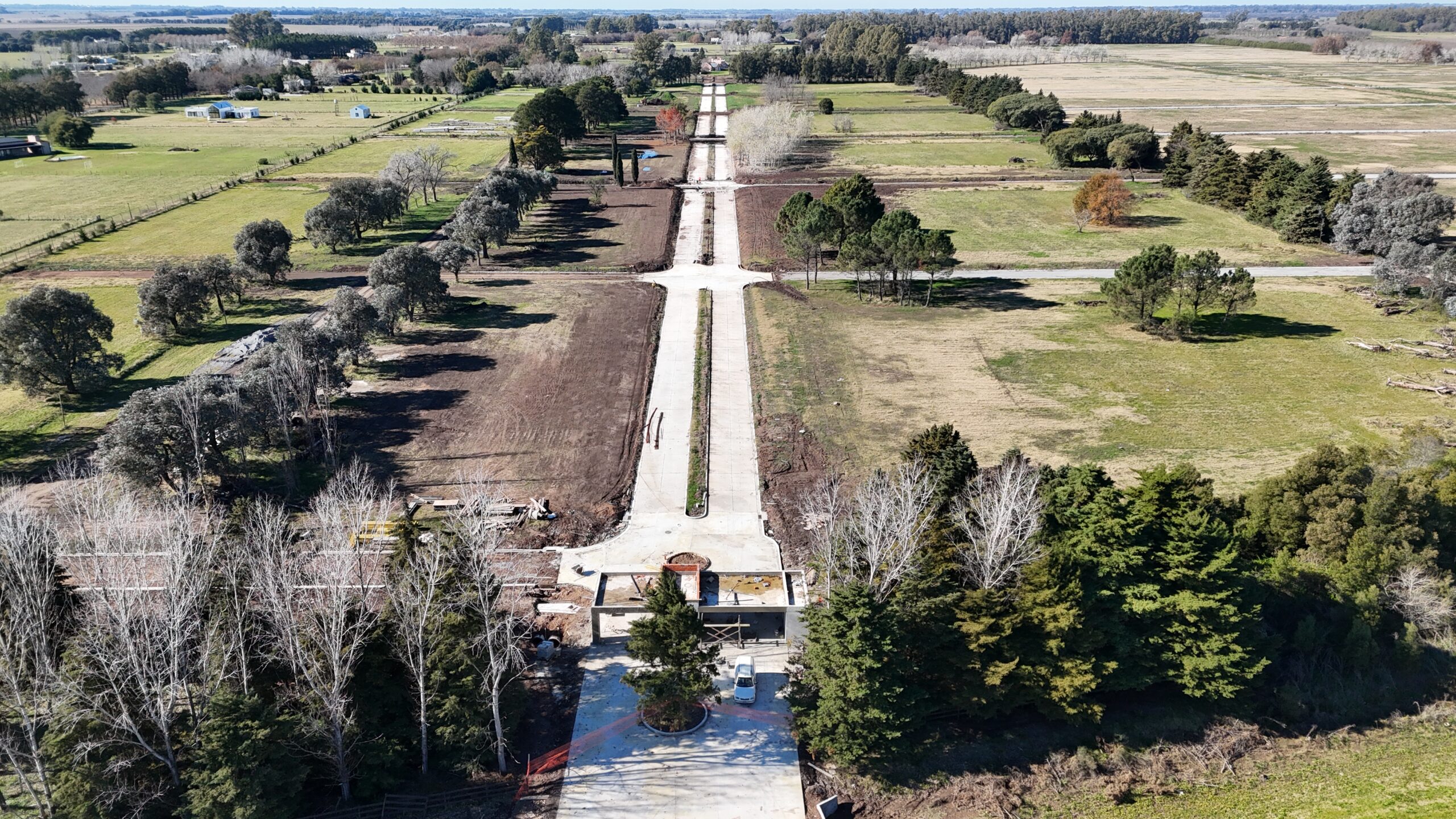 Render de La Amelia, desarrollo inmobiliario residencial con lotes en entorno natural, forestación, espacios verdes y propuesta de vida tranquila en contacto con la naturaleza.