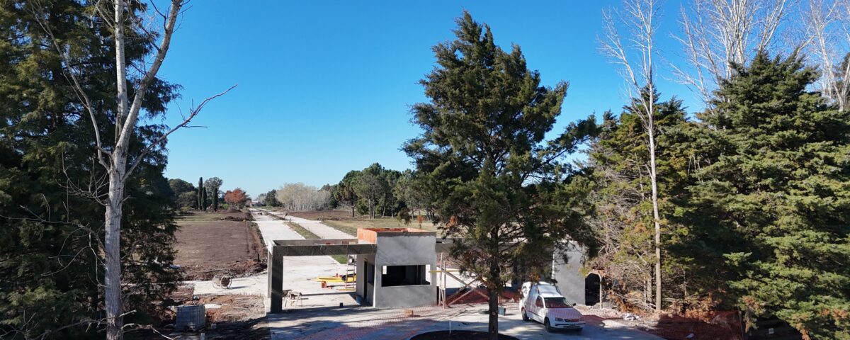 Render de La Amelia, desarrollo inmobiliario residencial con lotes en entorno natural, forestación, espacios verdes y propuesta de vida tranquila en contacto con la naturaleza.
